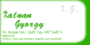 kalman gyorgy business card